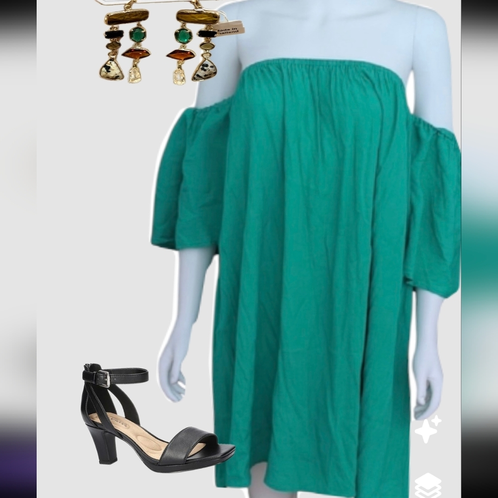 Love J Strapless Green Dress
